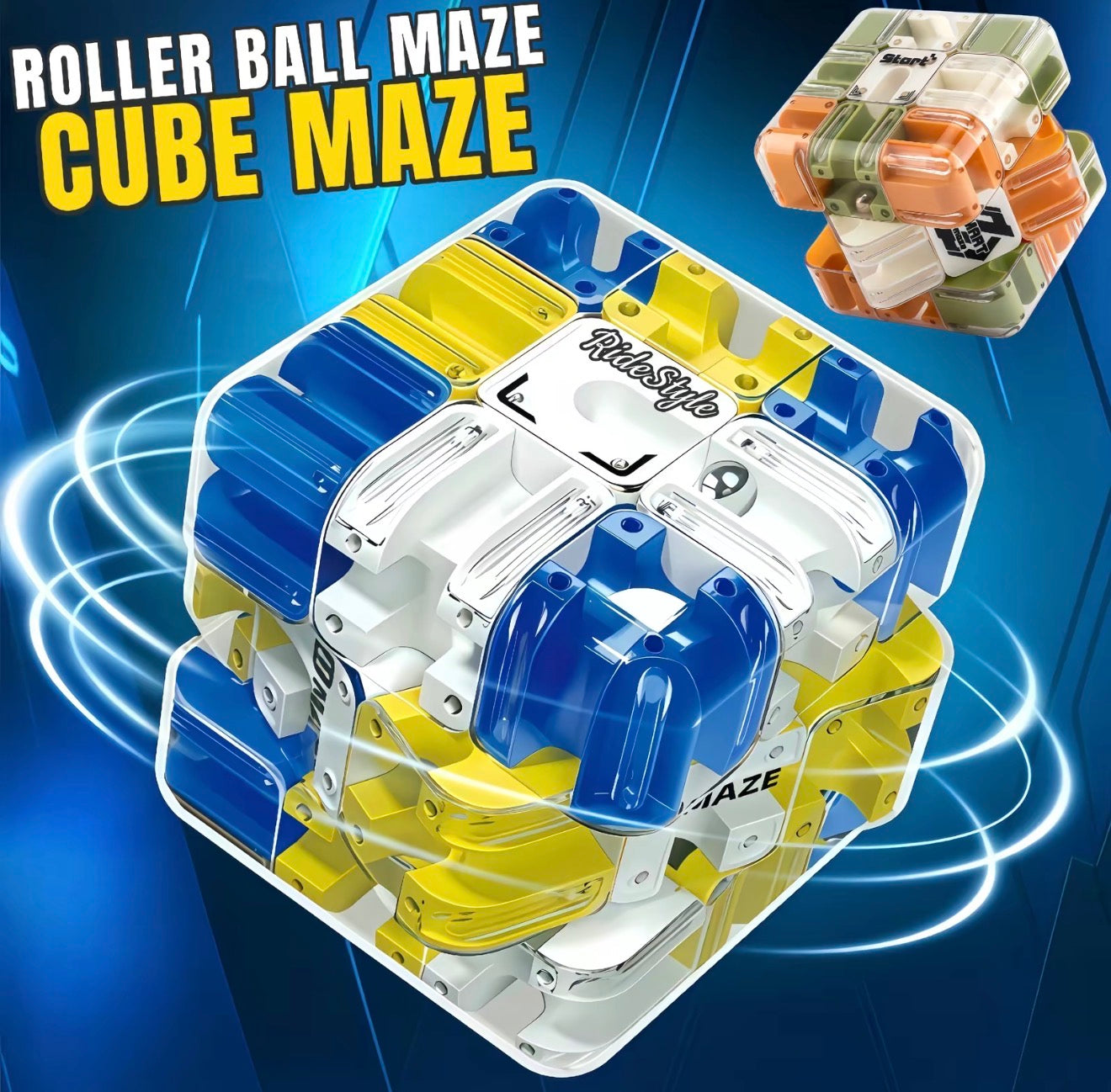 Cube Labyrinthe BrainOrbit - Puzzle 3D captivant pour tous les âges