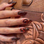 Uñas Postizas Almendra a Rayas Coloridas - Cubierta Completa