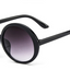 Vintage Small Round Sunglasses with Black Plastic Frame