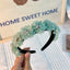 Fashionable fabric flower stamen flower hair hoop for women - Korvel