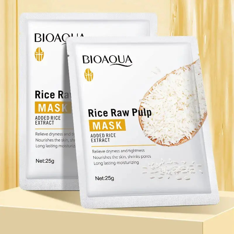 Mascarilla de Tela Nutritiva de Arroz Bioaqua para una Piel Radiante