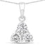 Pendentif en diamant cultivé en laboratoire de 0,75 carat en or blanc 14K