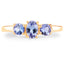 18K Yellow Gold Plated Tanzanite Sterling Silver Engagement Ring