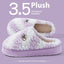 Chaussons en velours coton non glissants pour femmes