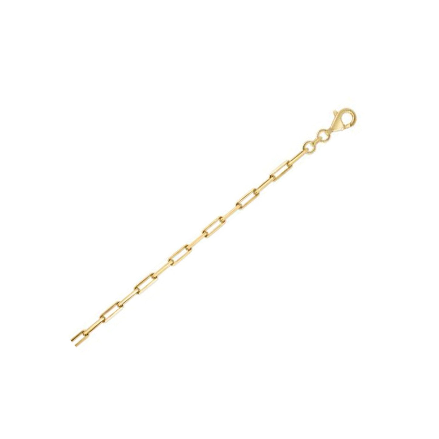 Sterling Silver Gold Plated Paperclip Chain Necklace