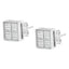 Boucles d'oreilles en diamant composite en or blanc 14K