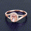 0.78 Carat Morganite and Diamond 14K Rose Gold Engagement Ring
