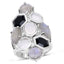 Bague en Labradorite et Pierre de Lune Arc-en-Ciel Blanche de 10,30 Carats