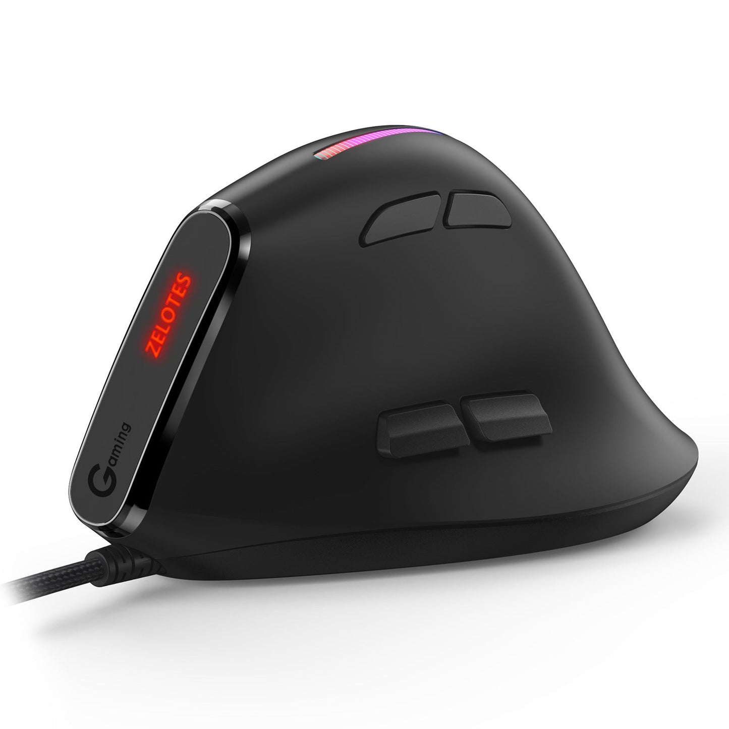 ZELOTES Master T50RGB Vertical Grip Ergonomic Programming Gaming Notebook Wired Mouse - Korvel