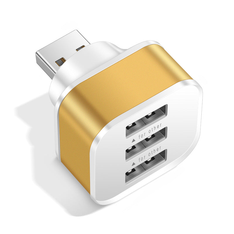 Luminous 3 USB mobile phone charging head with 1/3 expansion port, multi port USB mobile phone charger - Korvel