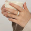 Elegant Titanium Steel Inlaid Zircon Ring