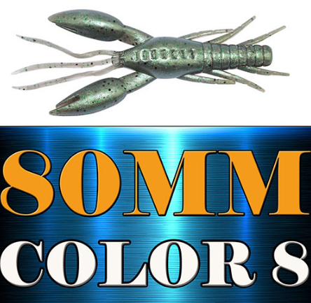 AFISHLURE 4pcs/lot  AR-14 hammer Crab clamp Shrimp 80mm 5.5g claw Bait artificial lure sauce green bait Swimbait Fake - Korvel