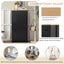 ONTREND Black Shoe Cabinet with 2 Flip Drawers