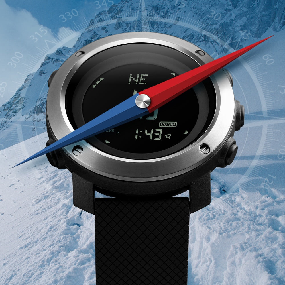 SKMEI 1427-belt type  altimeter barometer thermometer altitude men's digital watch sports clock mountain climbing hiking watch Monterey - Korvel