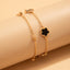 Double Layer Flower Petal Anklet - Elegant Foot Chain