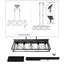 5-Light Farmhouse Chandeliers for Dining Room Metal Rustic Pendant Island Light  Modern Rectangular Island Lights (No Bulbs) - Korvel