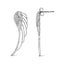14K White Gold Lab Grown Diamond Angel Wing Stud Earrings