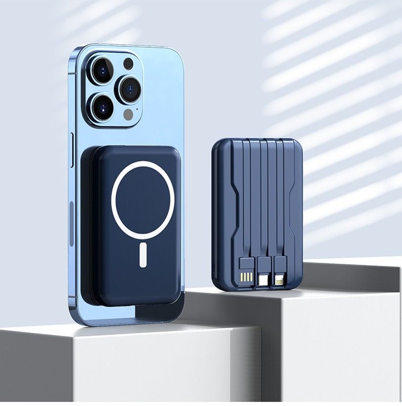 MagSafe Magnetic Wireless Power Bank 10000mAh Mini Super Fast Charging Mobile Power Supply - Korvel