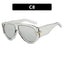 T-Shaped Large Frame Sunglasses - Personalized Women's Style