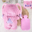 New Internet celebrity cartoon doll hot water bottle plush doll hand warmer water-filled hand warmer bag for girls hand warmer gift - Korvel