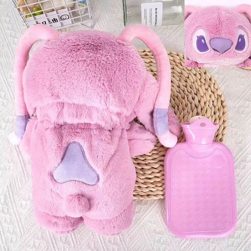 New Internet celebrity cartoon doll hot water bottle plush doll hand warmer water-filled hand warmer bag for girls hand warmer gift - Korvel