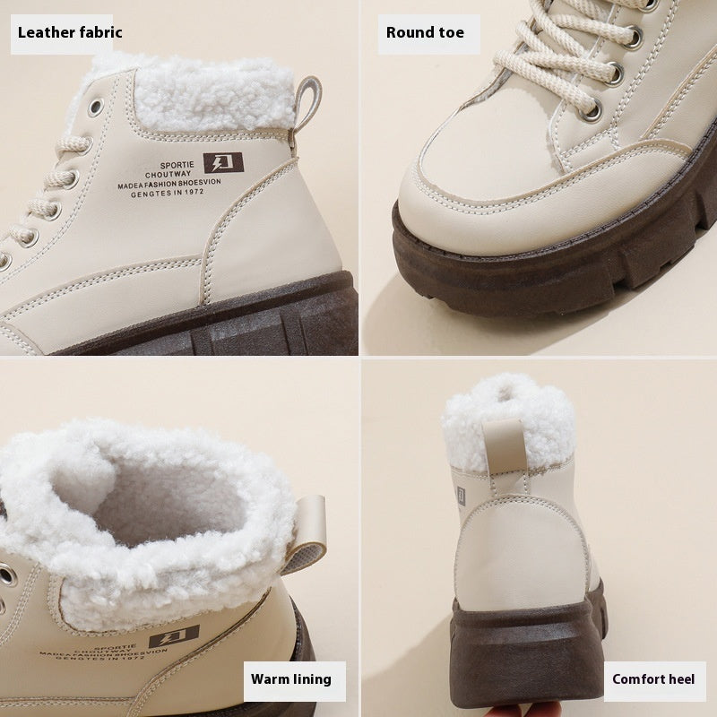 Botas de Nieve Estilosas que Aumentan la Altura para Mujeres