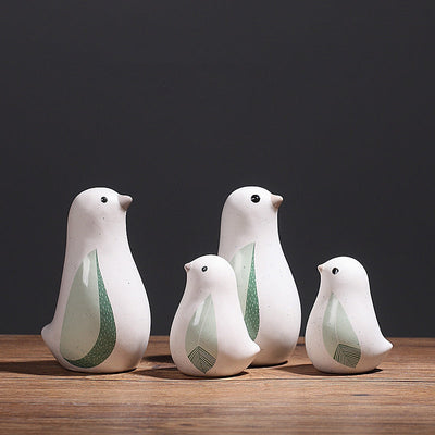 Home decoration small accessories Nordic creative cute ceramic bird ornaments Home living room Wine cabinet Room decoration - Korvel