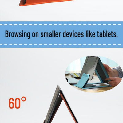 Multi-angle adjustable portable mobile phone lazy stand universal folding tablet computer table stand for iPhone / ipad - Korvel