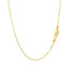 Chaîne à perles en or jaune 14 carats avec taille diamant - 1,2 mm