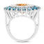 Bague en Citrine et Topaze Bleue de Londres de 7,54 Carats
