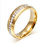 crystal wedding ring for women 6mm stainless steel engagement - Korvel