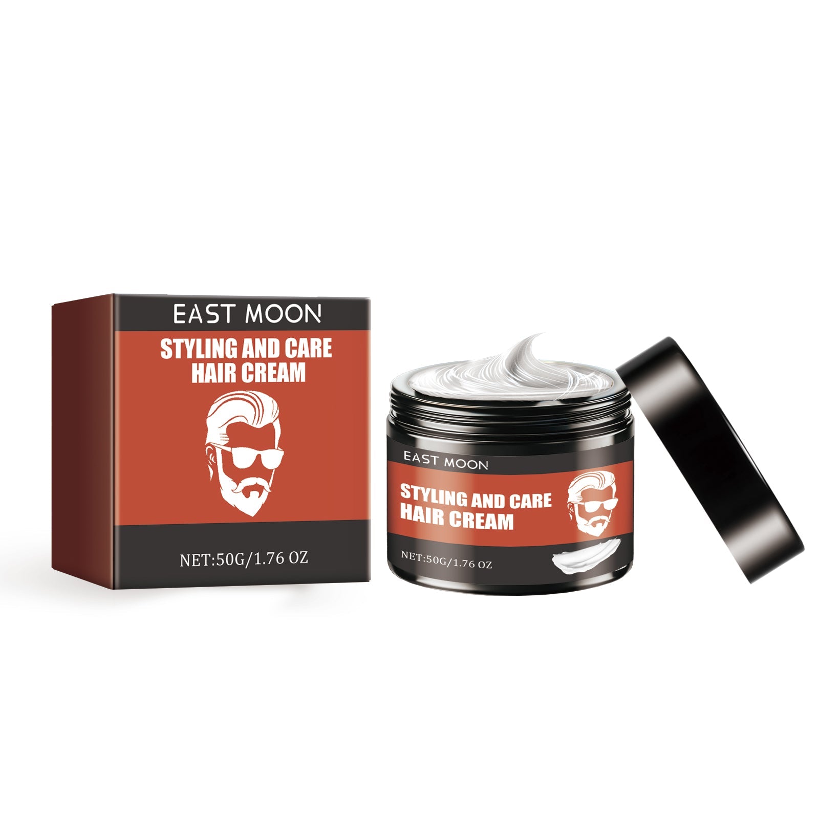 Styling And Care Hair Cream, Strong Hair Styling Moisturizing Shine Long-Lasting Styling Natural Volumizing Cream - Korvel