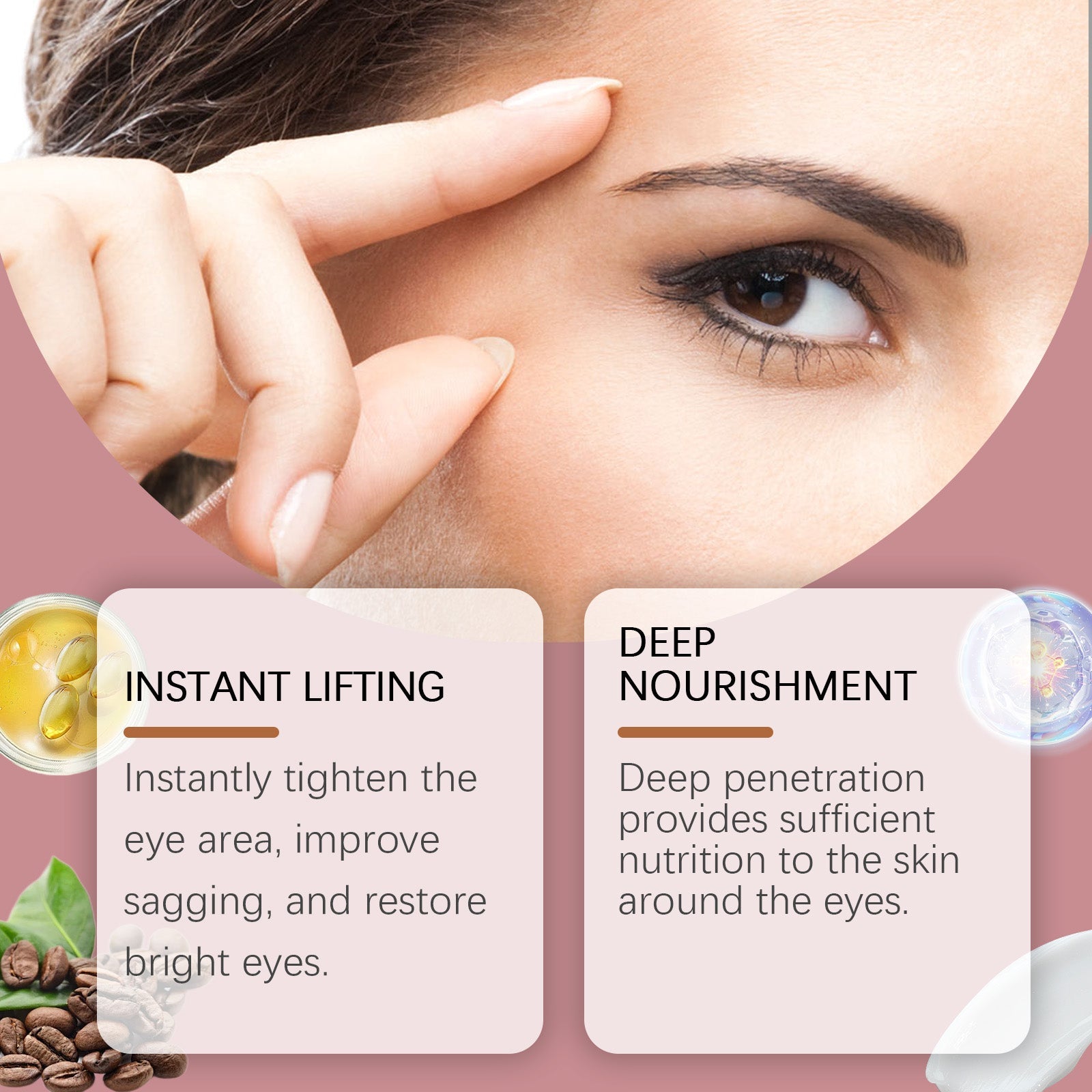 Retinol Eye Cream, Skin Lifting And Moisturizing Eye Care Massage Ball Essence Cream - Korvel
