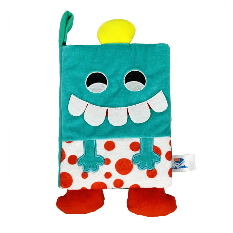 Baby toys three-dimensional cloth books that cannot be torn apart washable children's enlightenment baby ringing paper books - Korvel