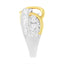 Anillo de Banda Bypass de Diamantes en Oro Blanco y Amarillo de 10K - Talla 7