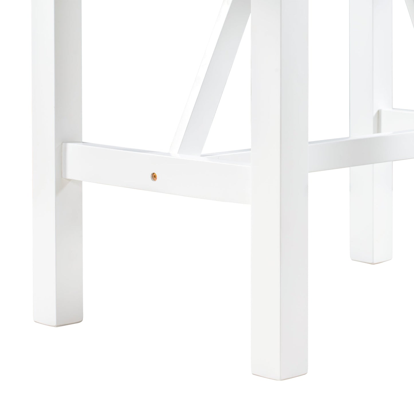 Ensemble de salle à manger surélevé en bois TOPMAX 3 pièces - Blanc et gris