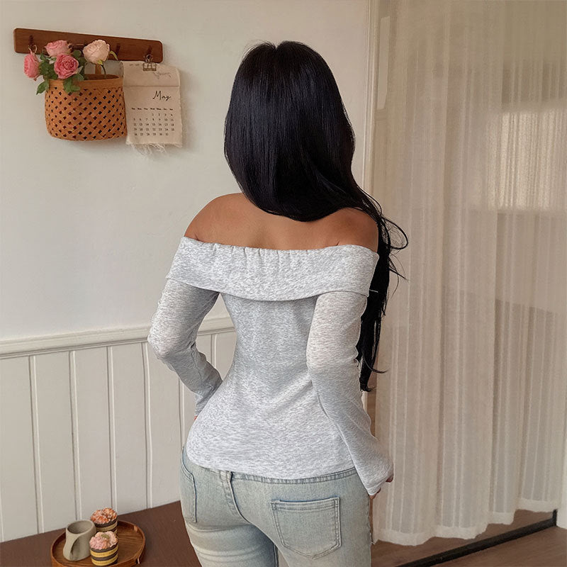 Slim Fit Spicy Girl One-Shoulder Top for Women - Korvel