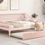 Full Size Pink Daybed with Trundle and Support Legs