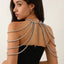 Cadena Corset Mariposa Minimalista con Perlas Imitación