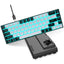 68 keys, 60% keyboard, customized color blocked keycaps, RGB mechanical keyboard, MINI set, plug-in blue axis ice blue disc - Korvel