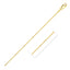14k Yellow Gold Diamond Cut Bead Chain - 1.0mm