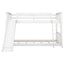 Twin Over Twin Bunk Bed with Convertible Slide and Ladder - White