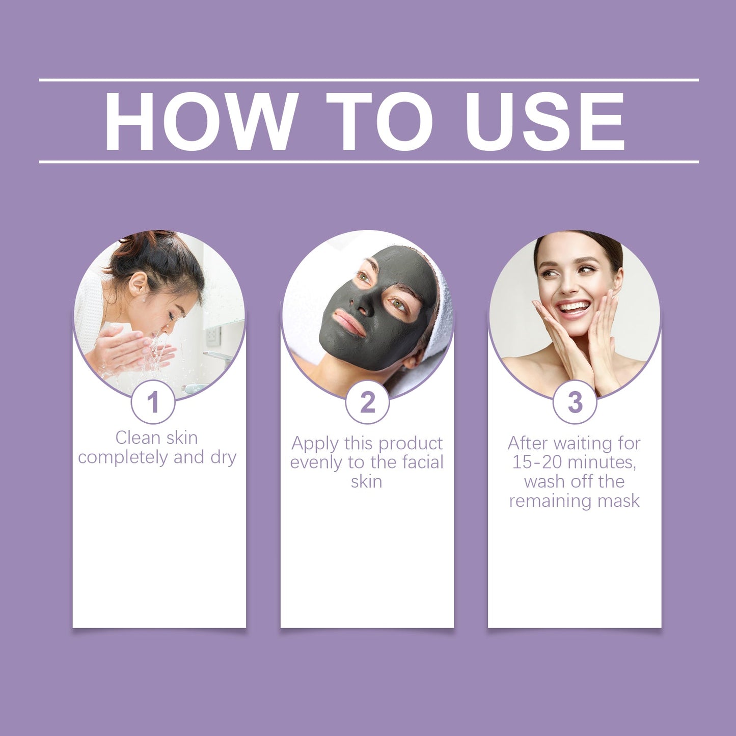 Pore Cleaning Mud Mask Stick, Gentle Clean Delicate Skin Refreshing Moisturizing Mask - Korvel