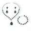 Ensemble de Bijoux de Mariée Élégant : Collier, Boucles d'Oreilles et Bracelet