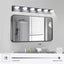 LED Modern Black 6-Light Vanity Lights Fixtures Over Mirror Bath Wall Lighting - Korvel