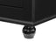 Tall Storage Cabinet with Two Drawers for Bathroom/Office, Black - Korvel