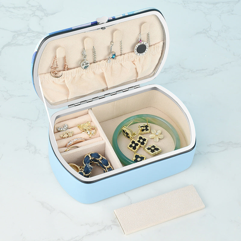 Simple Printed Home Desktop Jewelry Storage Box - Korvel
