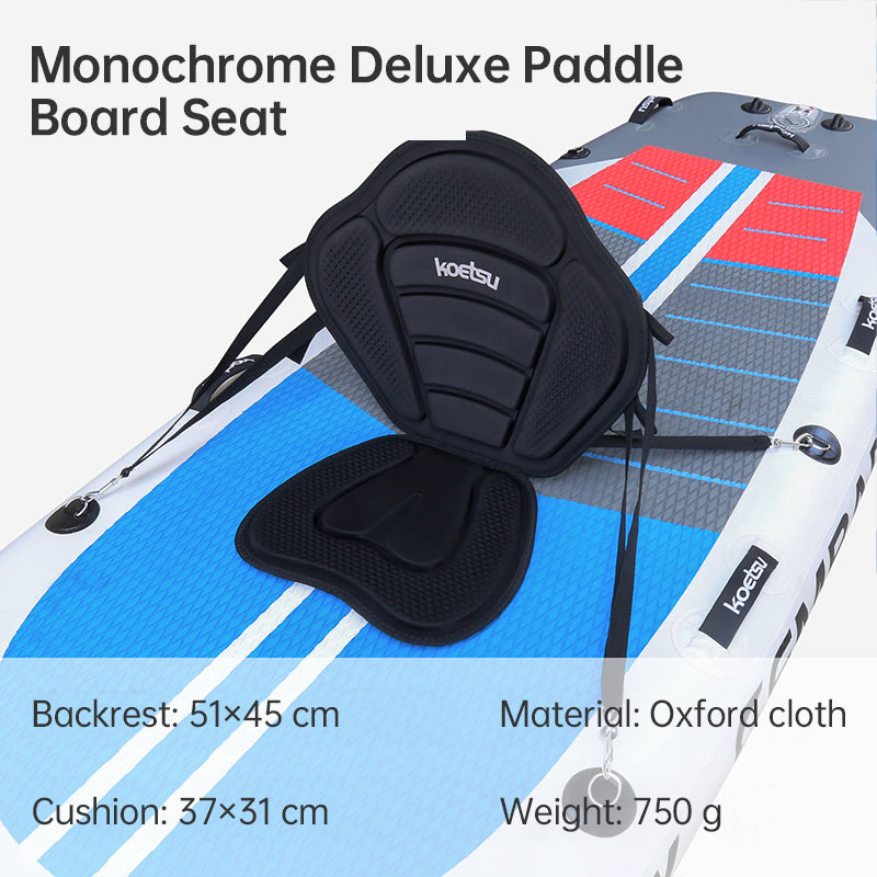 Adjustable padded seat for kayaks, paddleboards, canoes, with backrest, suitable for kayak, canoe, rafts, fishing. - Korvel