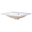 24" Bathroom Vanity Top Only White Basin 3-Faucet Holes  4" Faucet Available Ceramic - Korvel