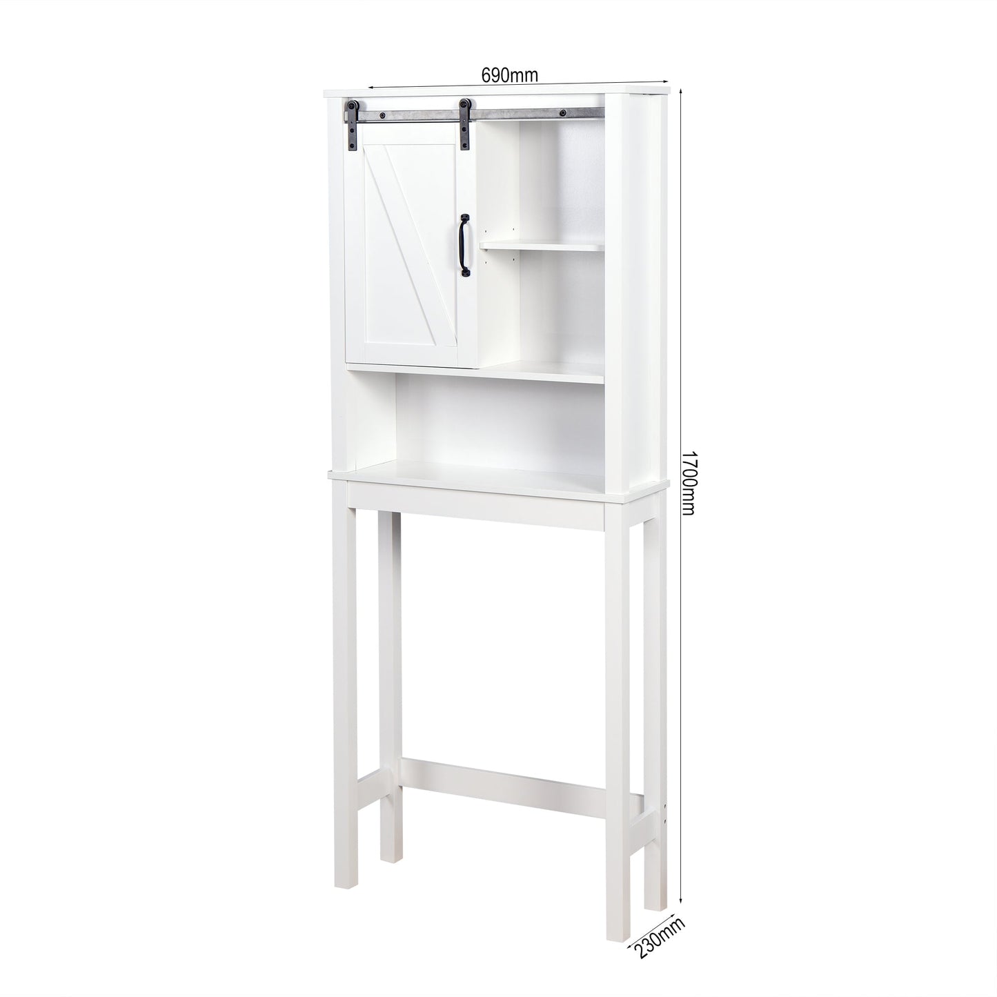 Elegant Over-the-Toilet Storage Cabinet with Adjustable Shelves